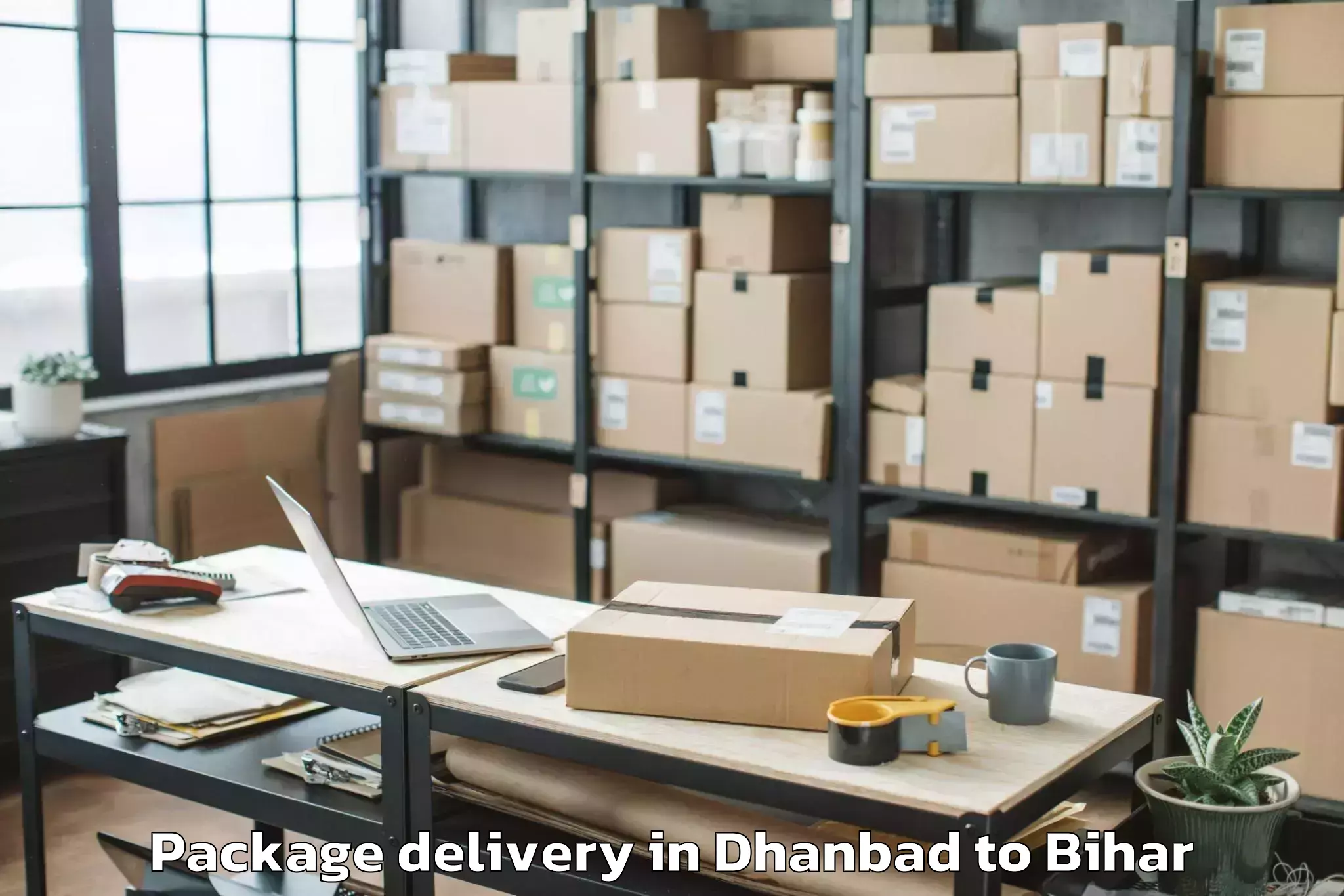 Affordable Dhanbad to Bairgania Package Delivery